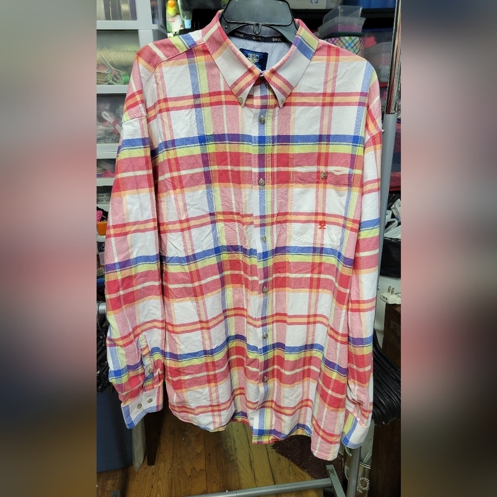 Twenty X Plaid Button-Up Long Sleeve XXL Single Pocket Shirt